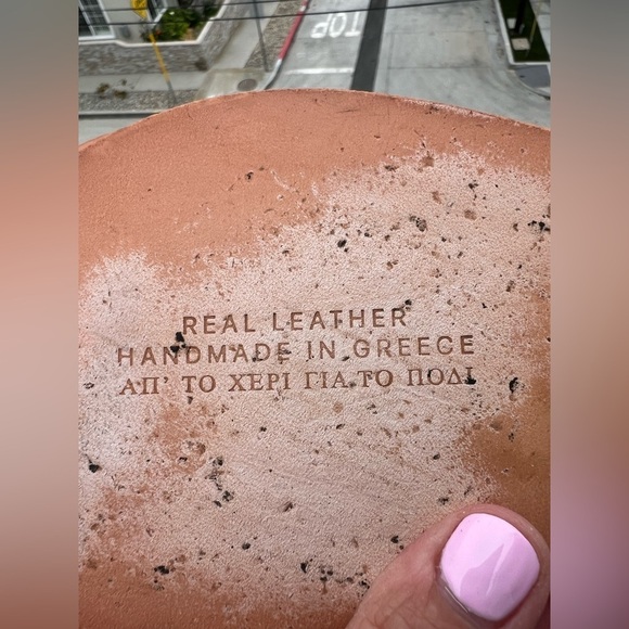 Maria Farro Grecian leather braided thong tan sandals sz 39 festival boho hippie - Picture 7 of 10